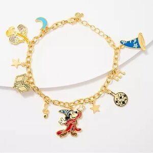 Disney Fantasia Sorcerer Mickey Charm Bracelet